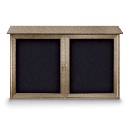United Visual Products Indoor Enclosed Combo Board, 48"x36", Bronze Frame/Burgundy & Apricot UVCB4836BZ-BURGUN-APRICOT